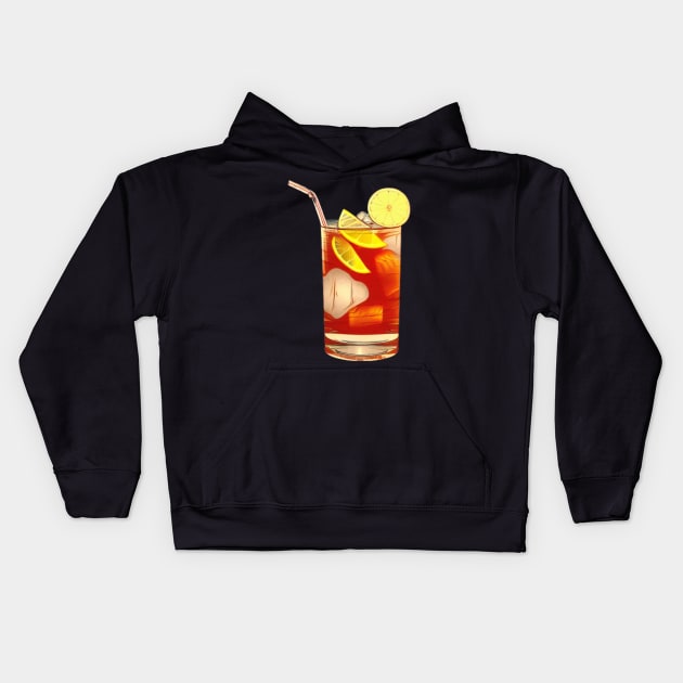 Summer Party with Long Island Iced Tea Kids Hoodie by DaysuCollege